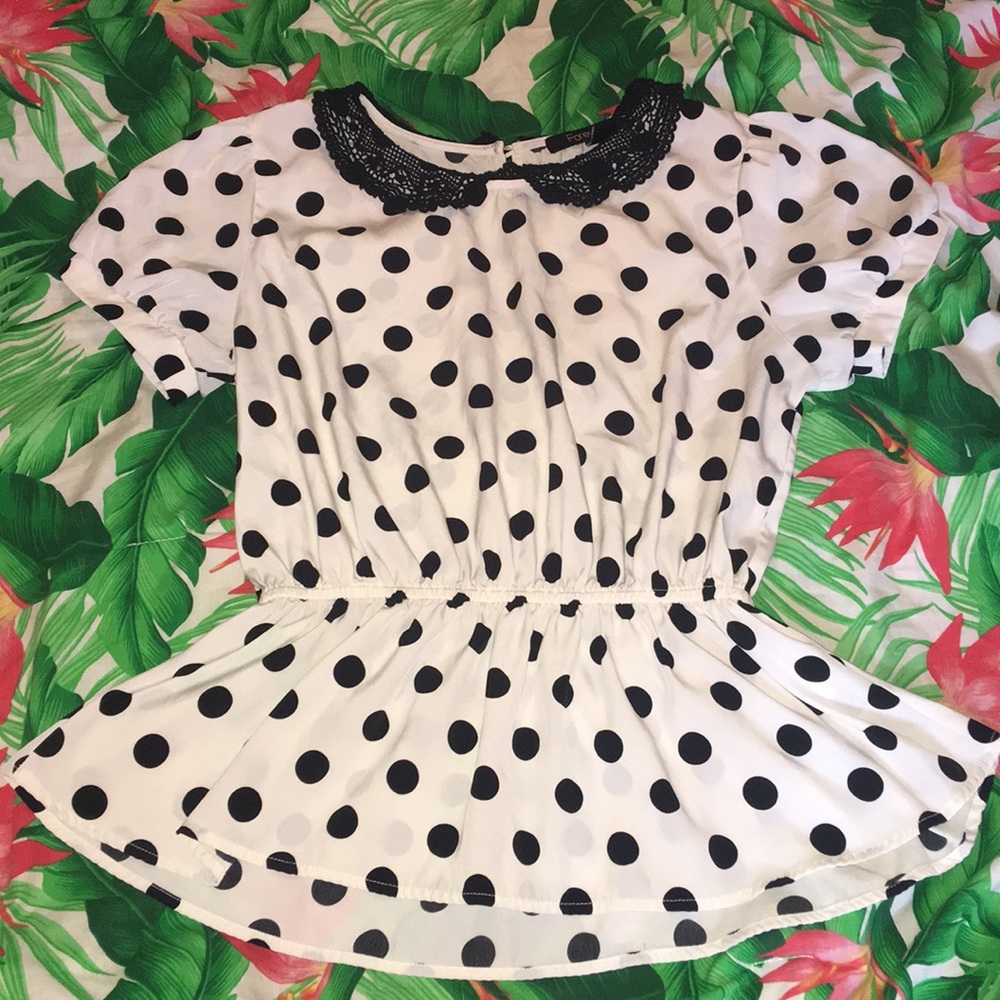 Forever21 peplum top with collar detailing